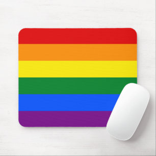 Tapis De Souris Drapeau d'arc-en-ciel du gay pride 6-Stripe de