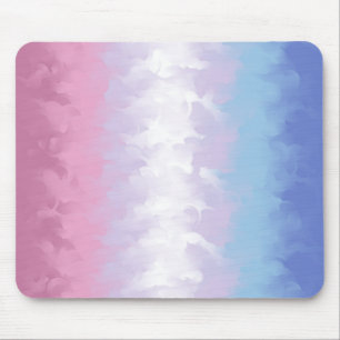 Tapis De Souris Drapeau de fierté bigenre abstrait fluffy pastel b