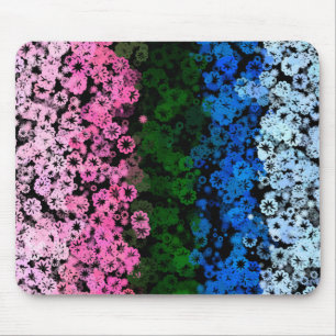 Tapis De Souris Drapeau de fierté Omniromantique Fleuris Mignon Ré