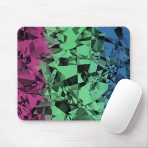 Tapis De Souris Drapeau de fierté polysexuel groovy éclectique rét
