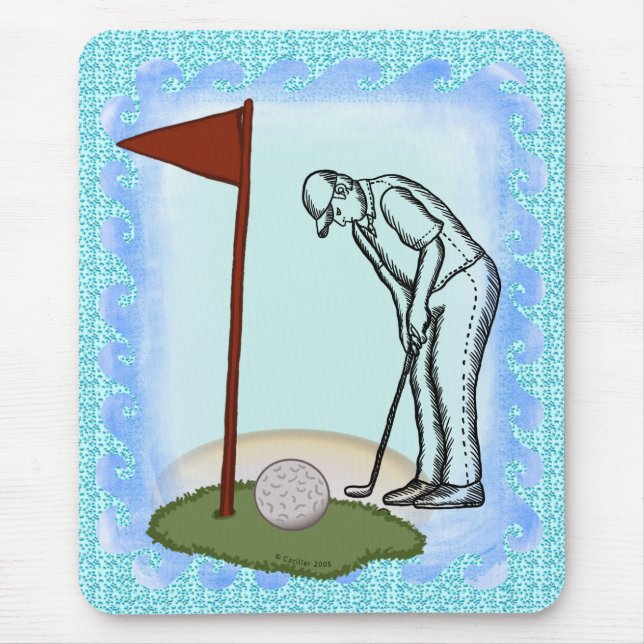 Tapis De Souris Drapeau de golf (Devant)