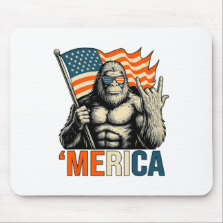 Tapis De Souris Drapeau de gorille ‘merica Lunettes de soleil drôl
