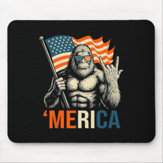 Tapis De Souris Drapeau de gorille ‘merica Lunettes de soleil drôl
