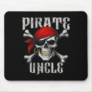 Tapis De Souris Drapeau De Jolly roger De L'Oncle Pirate Et Traver