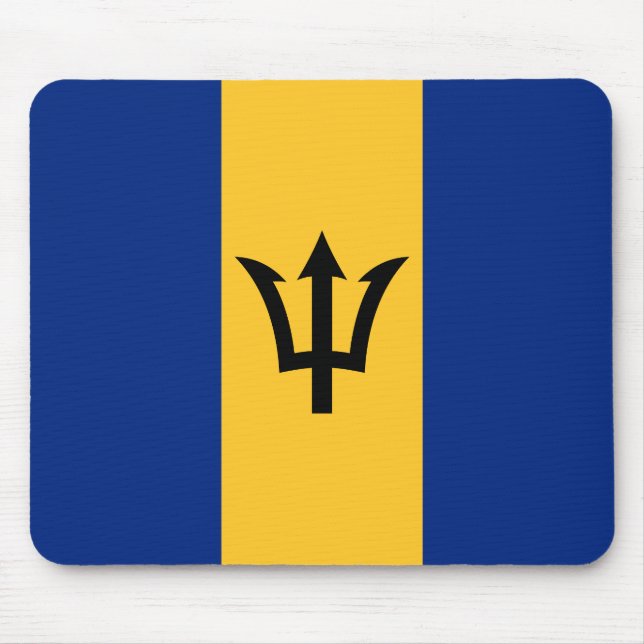 Tapis De Souris Drapeau de la Barbade patriotique (Devant)
