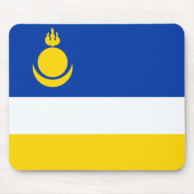Tapis De Souris Drapeau de la Buryatia patriotique (Devant)