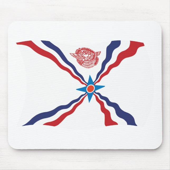 Tapis De Souris Drapeau de la nation assyrienne Mousepad (Devant)