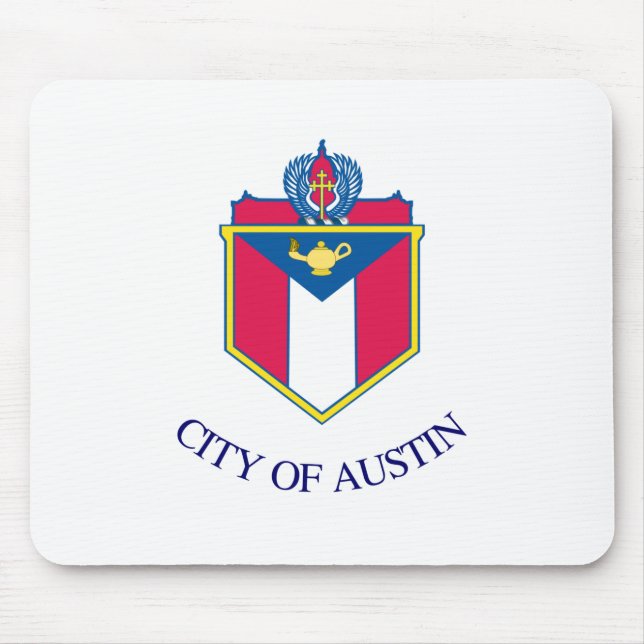 Tapis De Souris Drapeau de la ville d'Austin (Texas) (Devant)