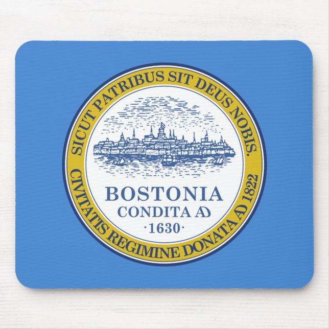Tapis De Souris Drapeau de la ville de Boston (Massachusetts) (Devant)