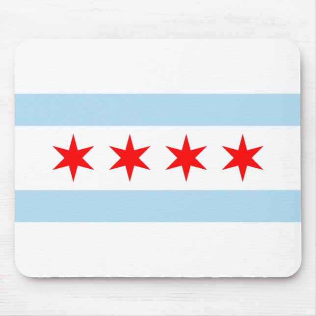 Tapis De Souris Drapeau de la ville de Chicago (Illinois) (Devant)