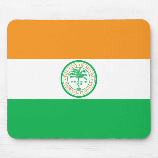 Tapis De Souris Drapeau de la ville de Miami (Floride) (Devant)