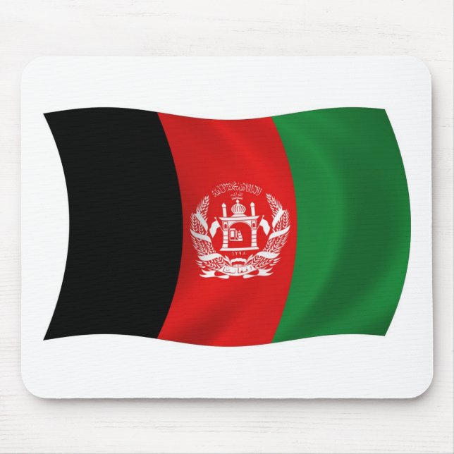 Tapis de souris Drapeau de l'Afghanistan (Devant)