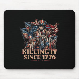 Tapis De Souris Drapeau de l'Amérique qui déchire depuis 1776 4 ju