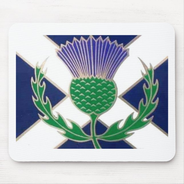 Tapis De Souris Drapeau de l'Ecosse et de chardon (Devant)