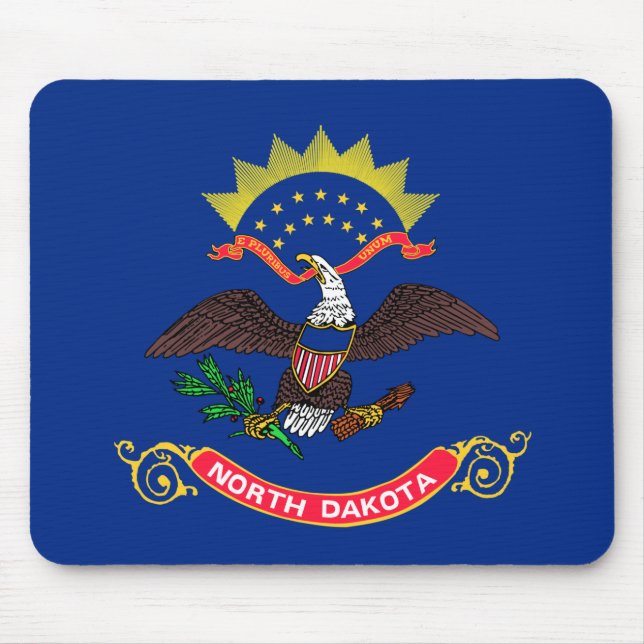 Tapis De Souris Drapeau de l'État du Dakota du Nord (Dakota du Nor (Devant)