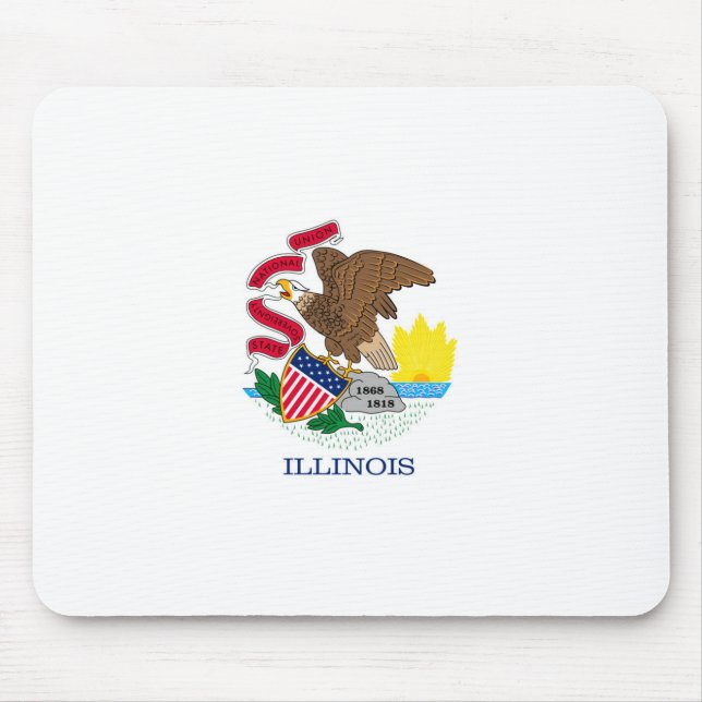 Tapis De Souris Drapeau de l'Illinois (Devant)