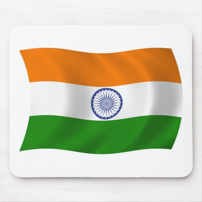 Tapis de souris Drapeau de l'Inde (Devant)