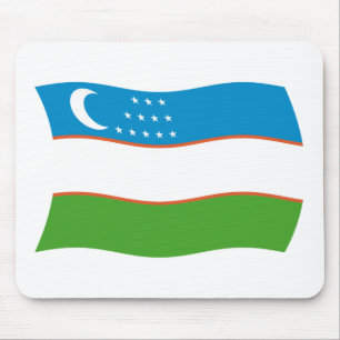 Tapis de souris Drapeau de l'Ouzbékistan