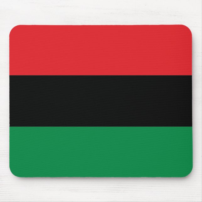 Tapis De Souris Drapeau de l'UNIA panafricain rouge noir et vert (Devant)