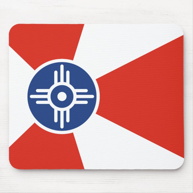 Tapis De Souris Drapeau de Wichita (Kansas, USA) (Devant)