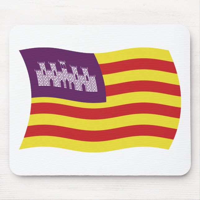 Tapis de souris Drapeau des îles Baléares (Devant)