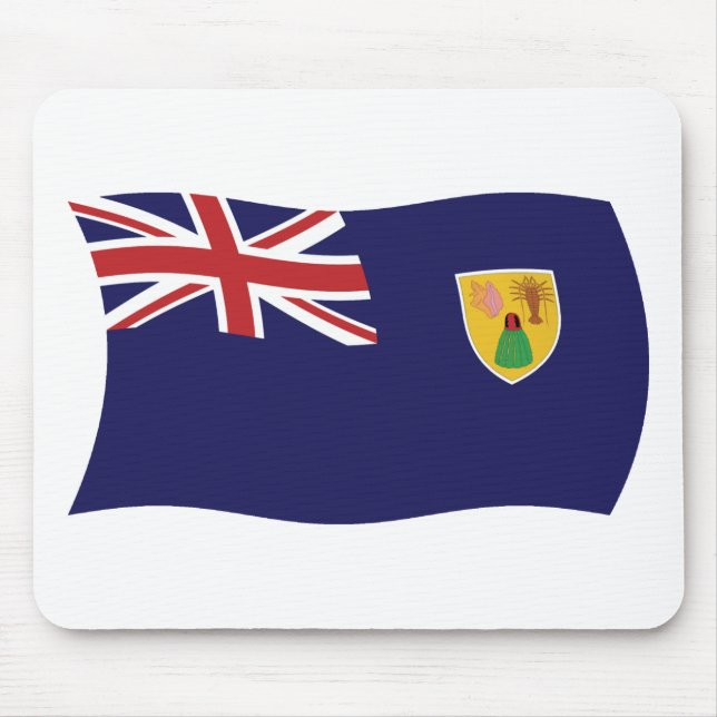 Tapis De Souris Drapeau Des Îles Turques Et Caïques Mousepad (Devant)