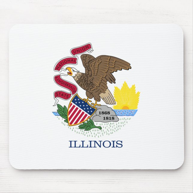Tapis De Souris Drapeau d'État de l'Illinois (Devant)