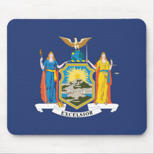 Tapis De Souris Drapeau d'État de New York, États-Unis
