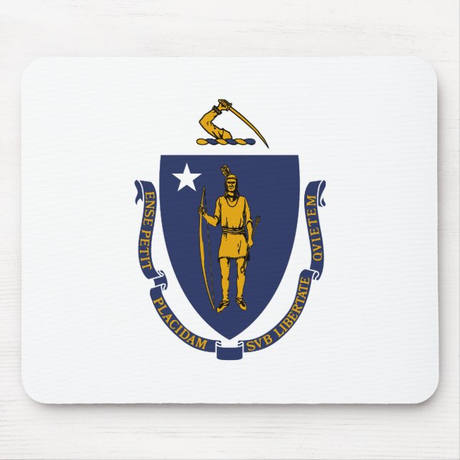 Tapis De Souris Drapeau d'État du Massachusetts (Devant)