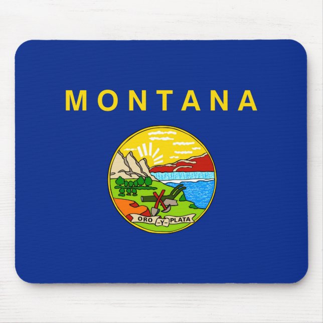 Tapis De Souris Drapeau d'État du Montana (Devant)