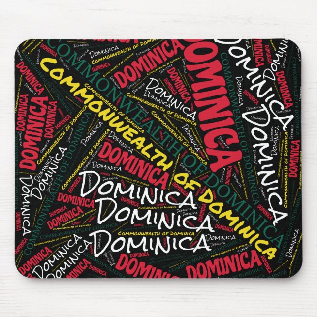 Tapis De Souris Drapeau Dominique couleurs Patriotique (Devant)
