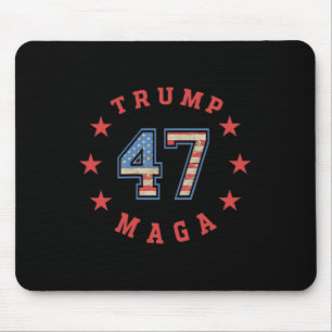 Tapis De Souris Drapeau Donald Trump 2024 45 47 Mega Vintage-améri