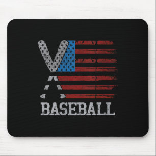 Tapis De Souris Drapeau Drapeau Des Femmes Baseball Croisé Bateaux