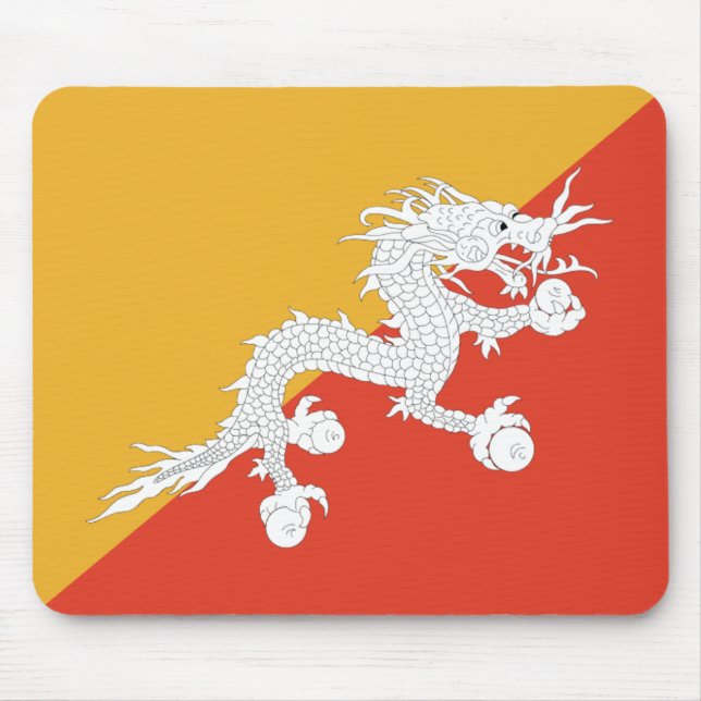 Tapis De Souris Drapeau du Bhoutan Mousepad (Devant)