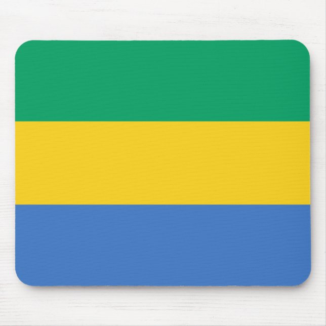 Tapis De Souris Drapeau du Gabon patriotique (Devant)