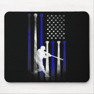 Tapis De Souris Drapeau du joueur de baseball américain, Papa, Mam