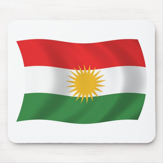 Tapis De Souris Drapeau du Kurdistan Mousepad (Devant)