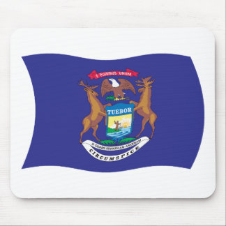 Tapis de souris Drapeau du Michigan