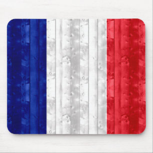 Tapis De Souris Drapeau français en bois