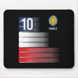 Tapis De Souris Drapeau France Numéro 10 Footballeurs Français Hom