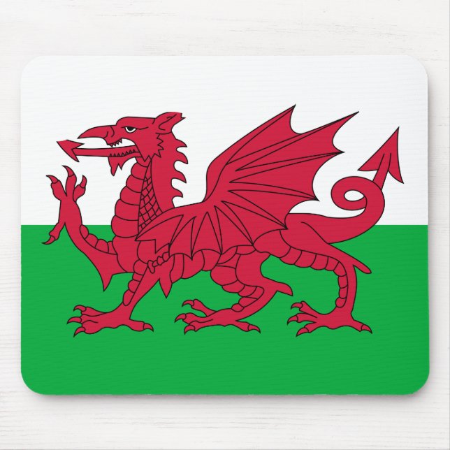 Tapis De Souris Drapeau gallois (Pays de Galles) (Dragon gallois) (Devant)