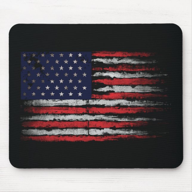 Tapis De Souris Drapeau Grunge U.S.A (Devant)