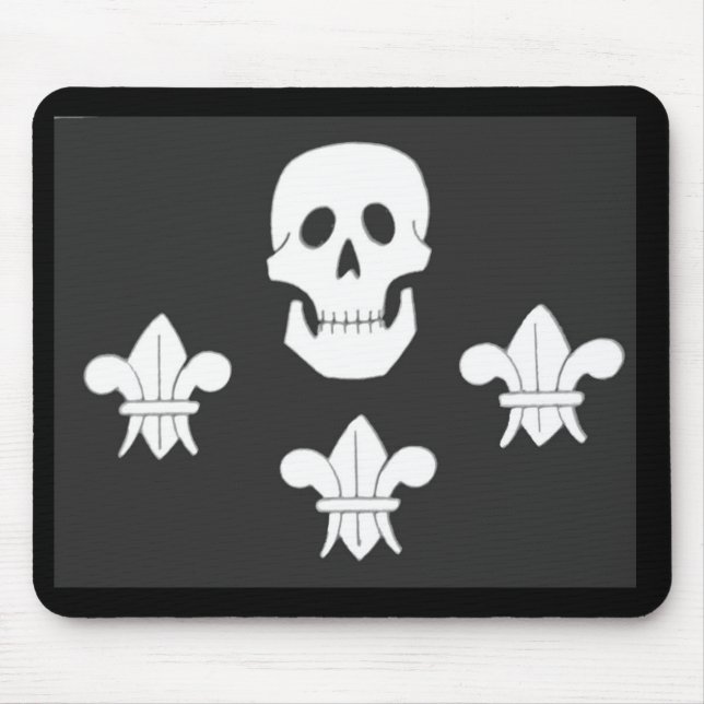 TAPIS DE SOURIS DRAPEAU JOLLY ROGER ET TROIS LIEUX (Devant)