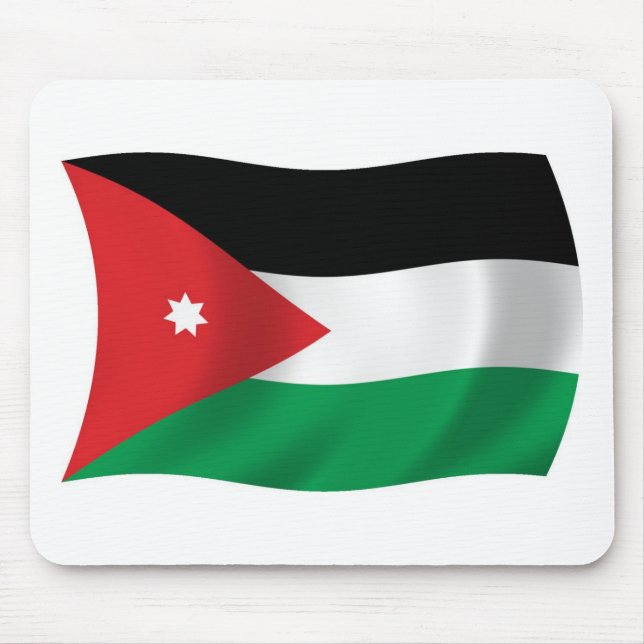 Tapis De Souris Drapeau jordanien Mousepad (Devant)