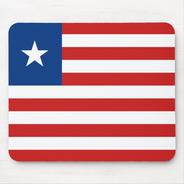 Tapis De Souris Drapeau libérien Mousepad (Devant)