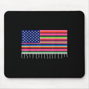 Tapis De Souris Drapeau Mexicain Américain Usa Serape Cinco De May