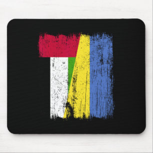 Tapis De Souris Drapeau moitié Émirats arabes unis Ukraine Patrimo