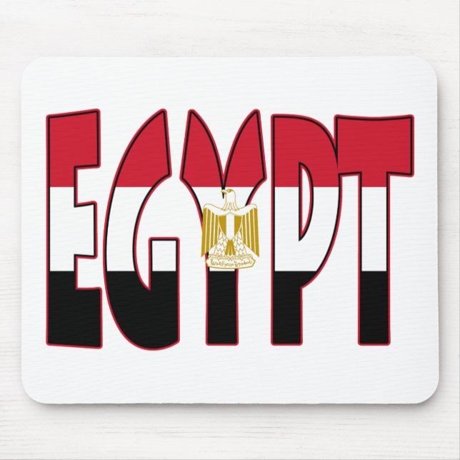 Tapis De Souris Drapeau/mot de l'Egypte (Devant)
