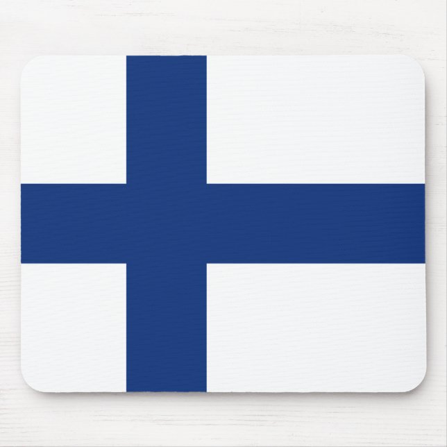Tapis De Souris Drapeau Mousepad de la Finlande (Devant)