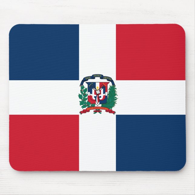 Tapis De Souris Drapeau Mousepad de la République Dominicaine (Devant)
